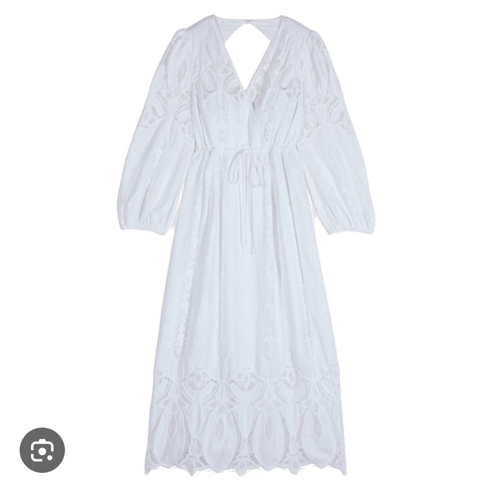 NWT ba&sh white Eloise long sleeve backless dress size XS